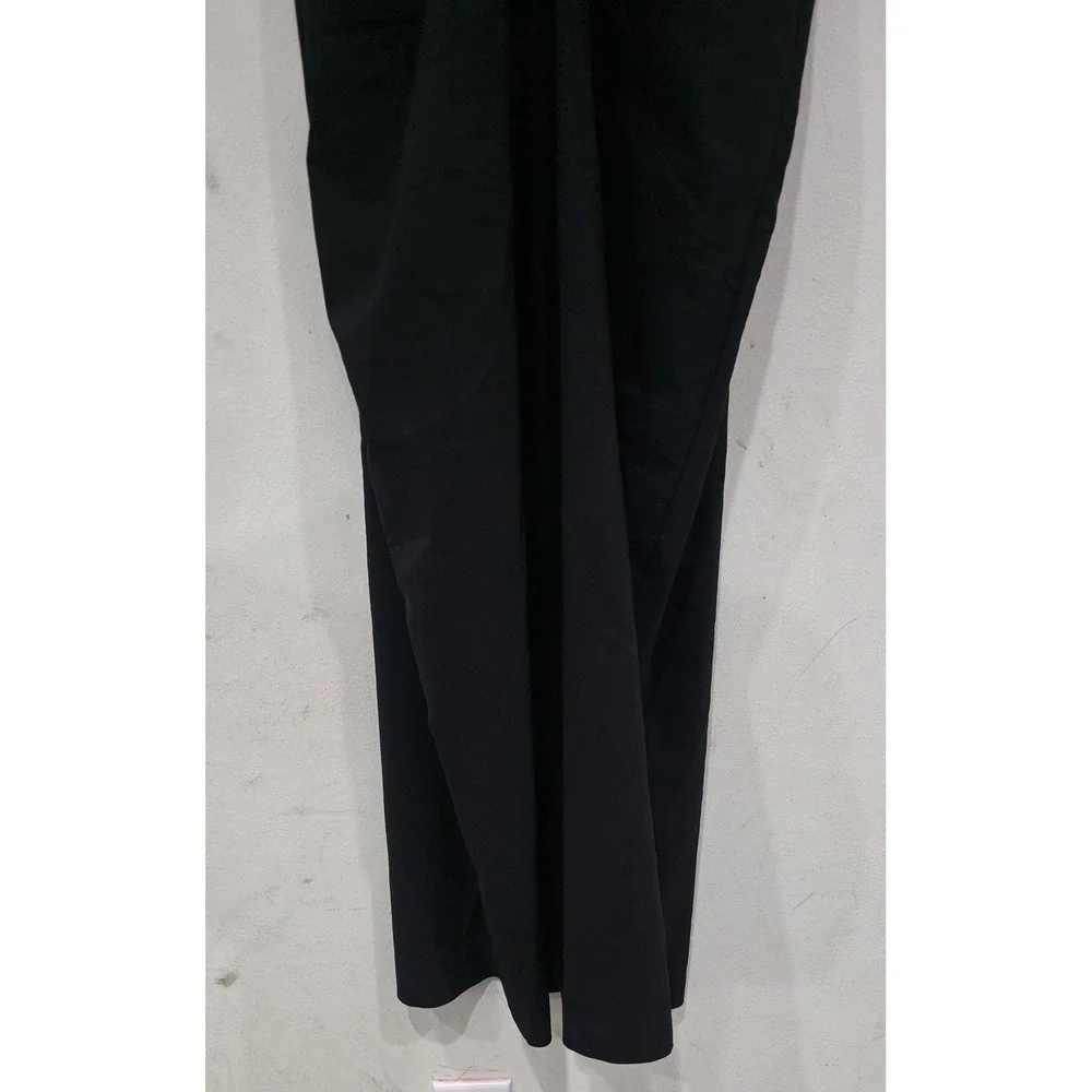 Zara Black Cutout Midi Dress Bamboo‎ Ring Halter Ruched XL
